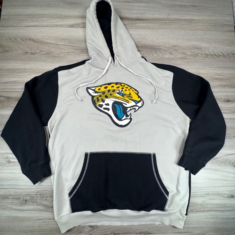 Fanatics Jacksonville Jaguars NFL Hoodie Mens 2XLT Grey‎ Black Colorblock